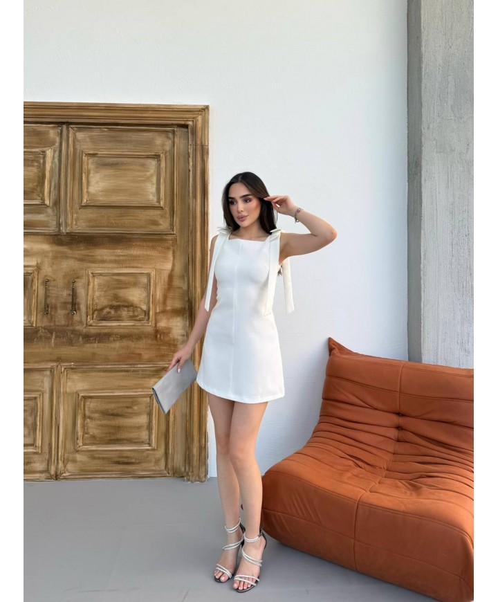 214090 BEYAZ ELBİSE İTHAL KUMAŞ
