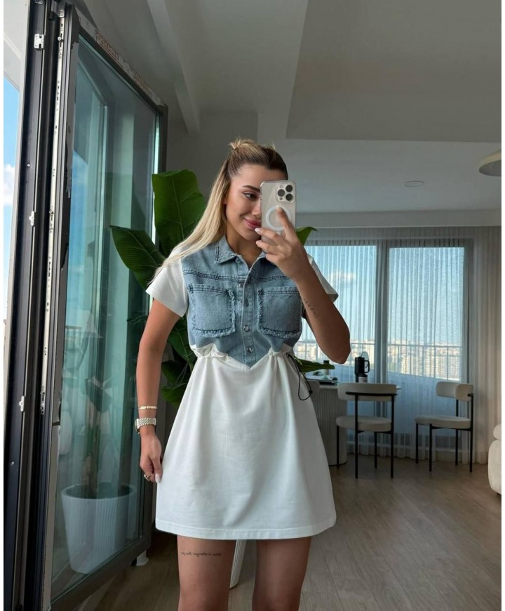 214152 GARNİLİ ELBİSE