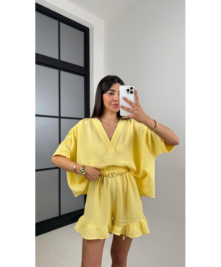 214156 SARI TAKIM MÜSLİN KUMAŞ