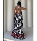 214196 DESENLİ ELBİSE KREP KUMAŞ