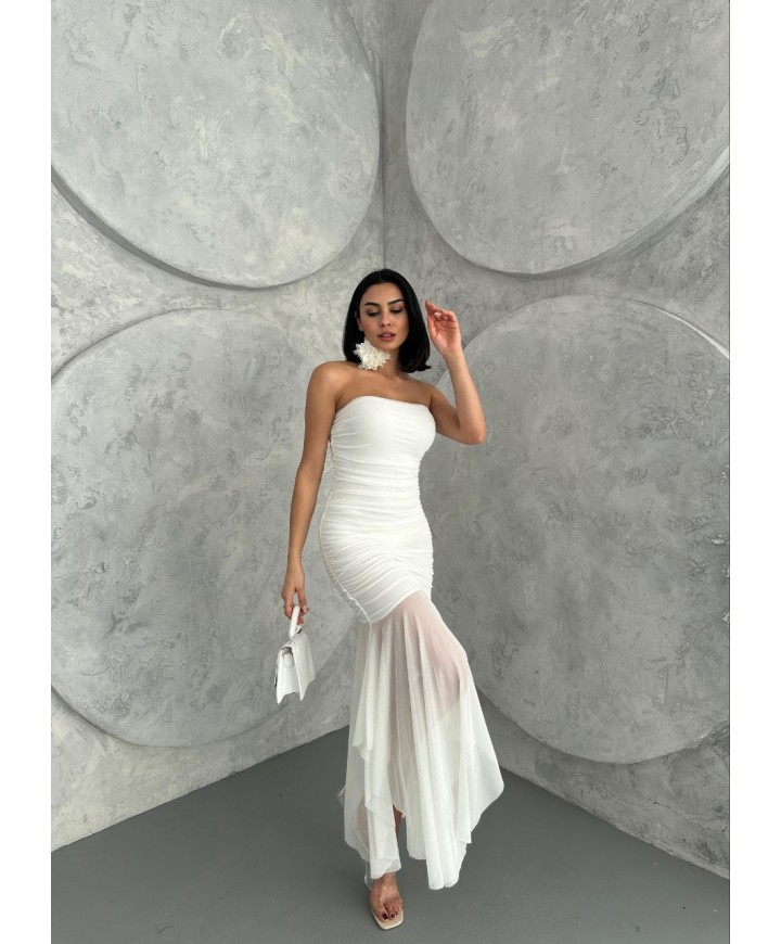 214198 BEYAZ ELBİSE TÜL