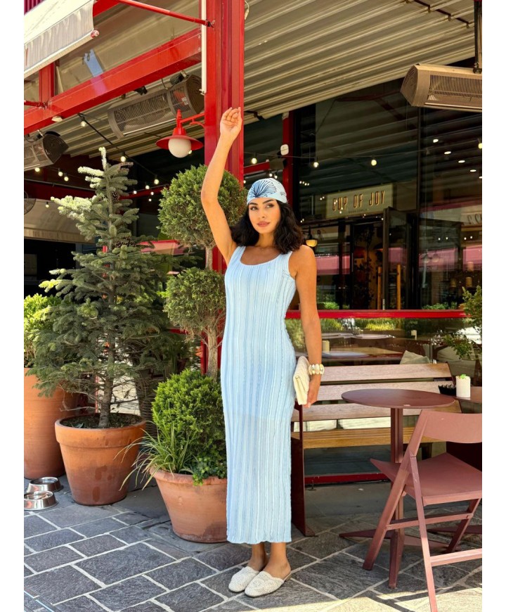 214203 BEYAZ ELBİSE JAKARLI KUMAŞ