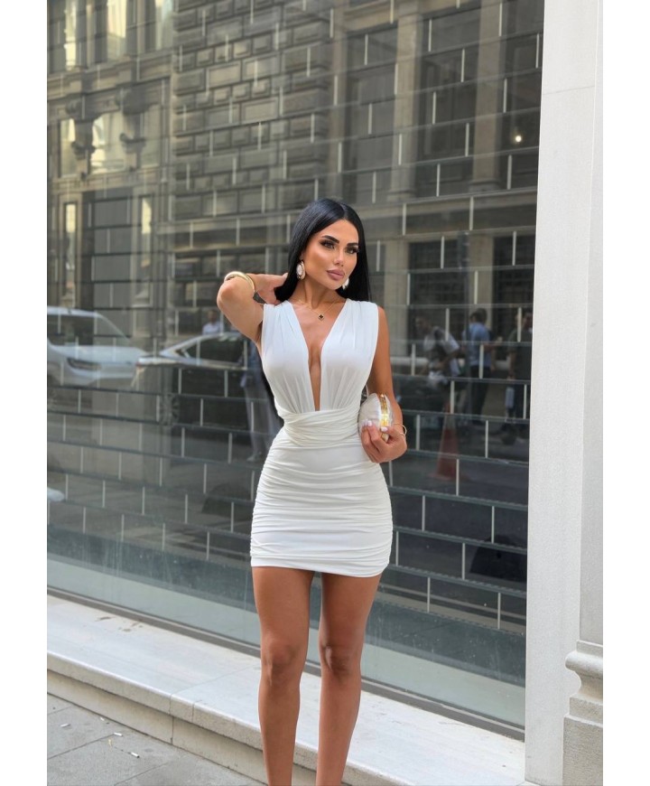 214223 BEYAZ ELBİSE LYCRA