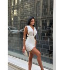 214223 BEYAZ ELBİSE LYCRA