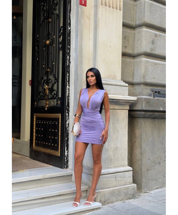 214226 LİLA ELBİSE LYCRA