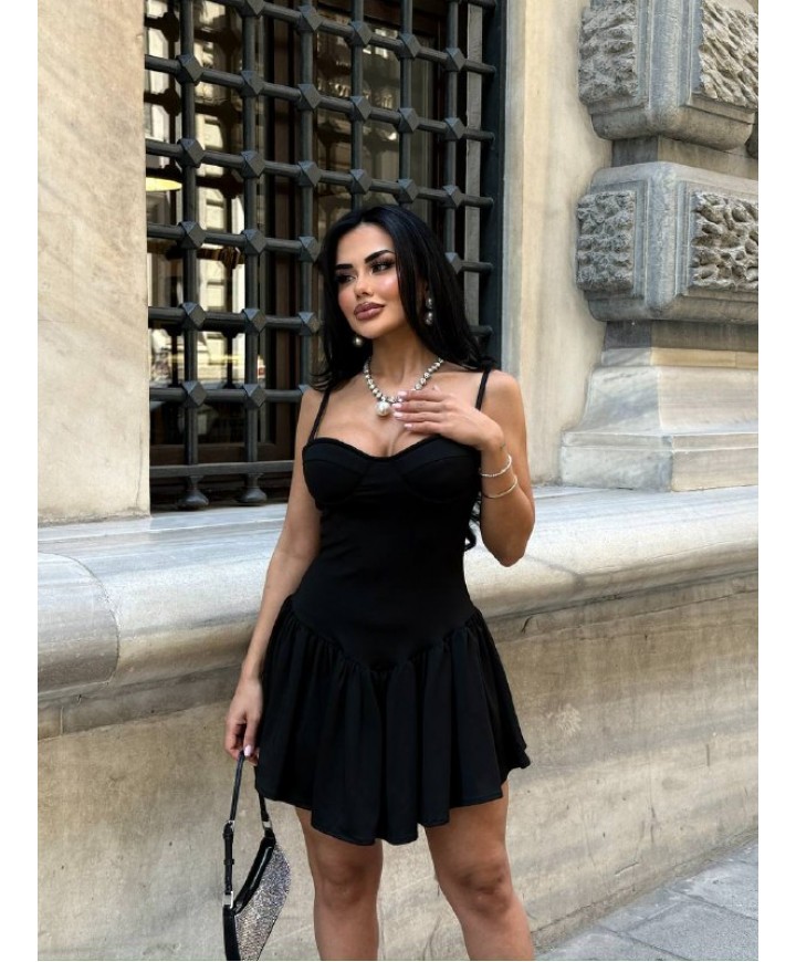 214243 SİYAH ELBİSE LYCRA