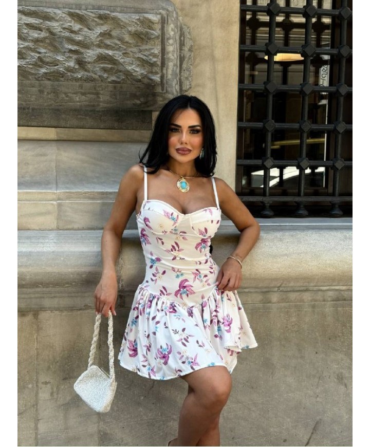 214244 DESENLİ ELBİSE LYCRA