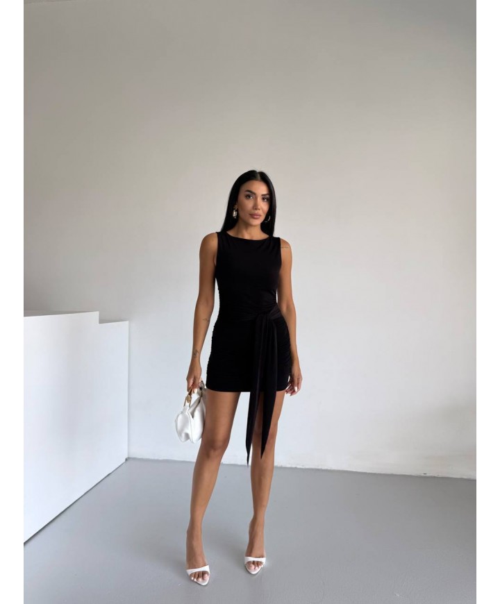 214254 SİYAH ELBİSE SANDY KUMAŞ