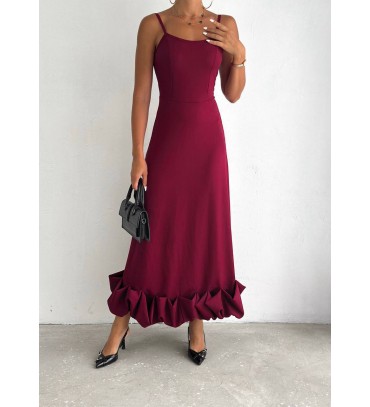 214258 BORDO ELBİSE ...