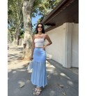 214300 MAVİ ETEK TRENCHCOAT