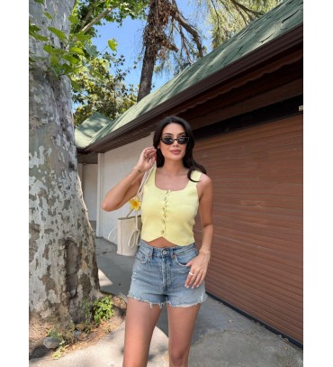 214303 SARI BLUZ TRİ...