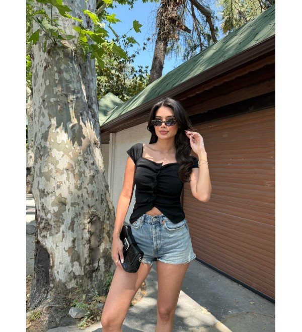 214323 BLACK BLOUSE KNITWEAR