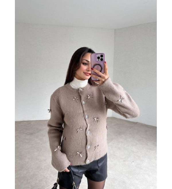 214348 MINK CARDIGAN KNITWEAR