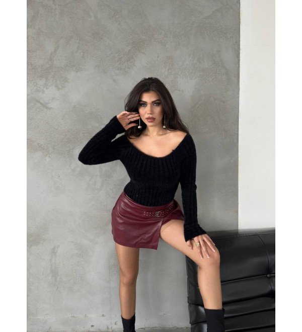 214369 BLACK BLOUSE KNITWEAR
