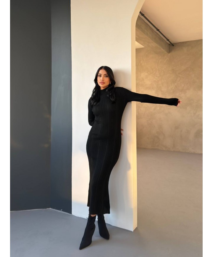214391 SİYAH ELBİSE TRİKO