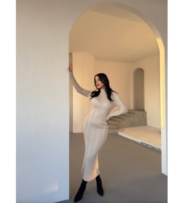 214392 EKRU ELBİSE T...