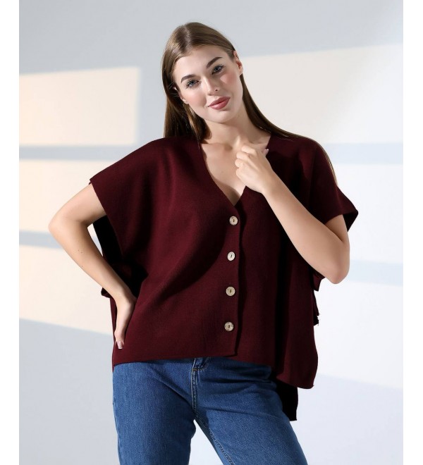 214421 Burgundy CARDIGAN KNITWEAR
