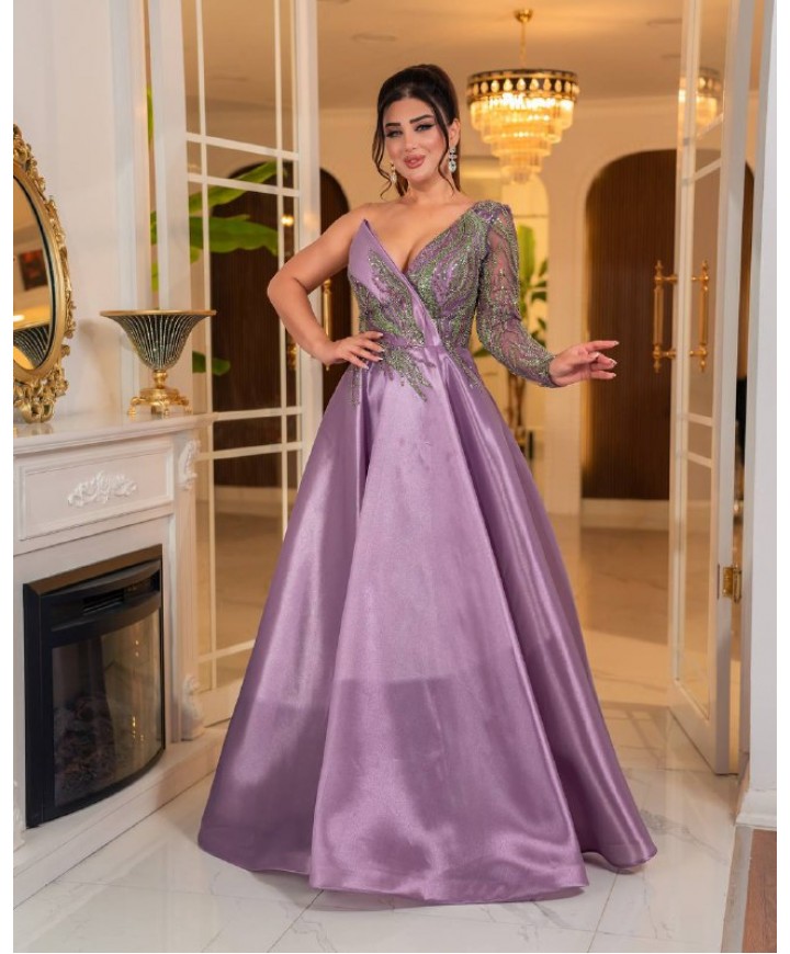 214528 LİLA ABİYE SATEN