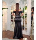 214533 SİYAH ABİYE SATEN