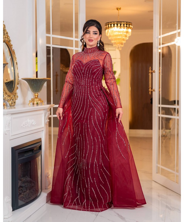 214536 BORDO ABİYE İŞLEMELİ