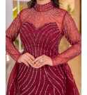 214536 BORDO ABİYE İŞLEMELİ