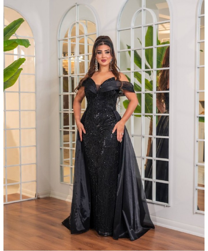 214545 SİYAH ABİYE SATEN