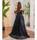 214545 SİYAH ABİYE SATEN