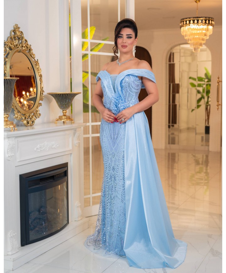 214548 MAVİ ABİYE SATEN