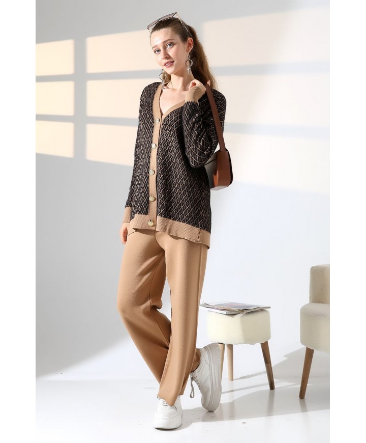 214551 SİYAH CAMEL TAKIM TRİKO