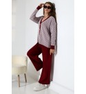 214554 BORDO BEYAZ TAKIM TRİKO