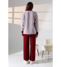 214554 BORDO BEYAZ TAKIM TRİKO