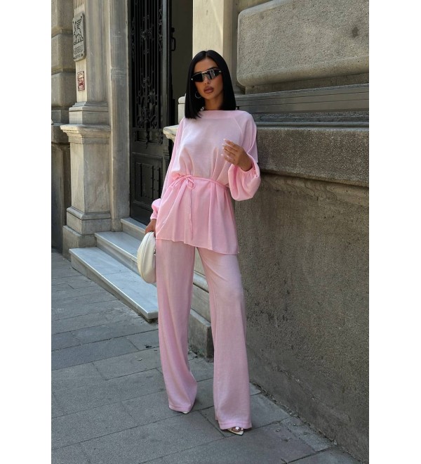 214588 PEMBE TAKIM KRINKIL KUMAŞ
