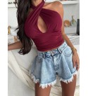 214713 Burgundy BLOUSE