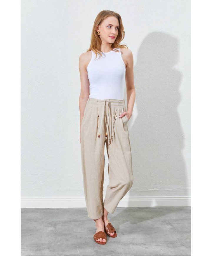 214774 KREM PANTOLON KETEN