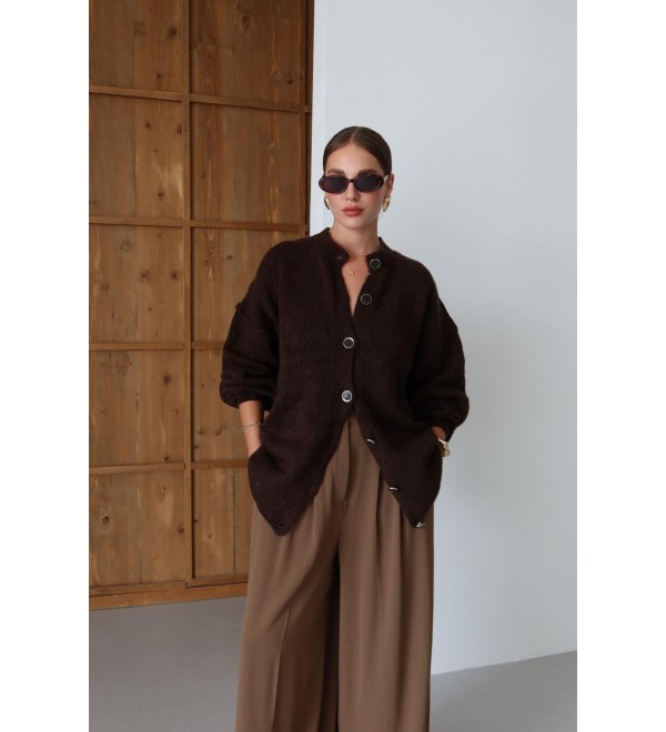215022 COFFEE CARDIGAN KNITWEAR