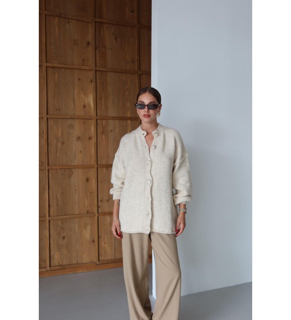 215024 CREAM CARDIGAN KNITWEAR