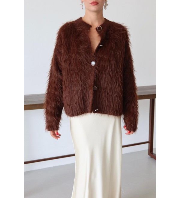 215029 COFFEE CARDIGAN KNITWEAR