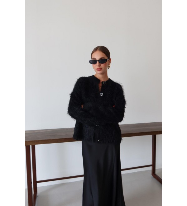 215031 BLACK CARDIGAN KNITWEAR