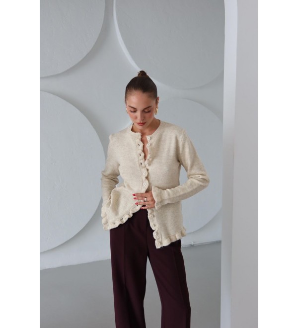 215033 CREAM CARDIGAN KNITWEAR