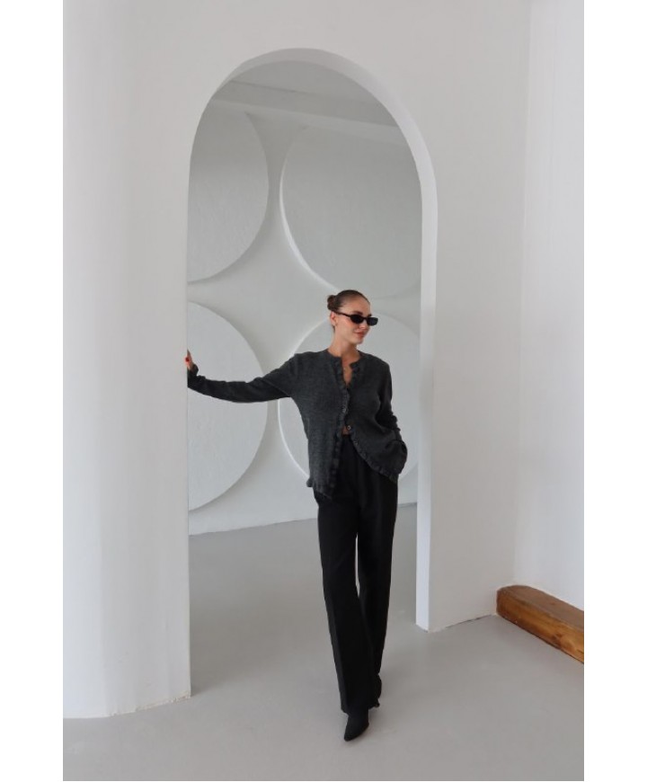 215035 GRİ HIRKA TRİKO