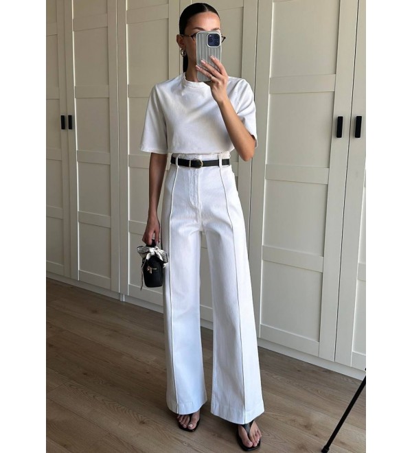 215076 WHITE JEANS Denim