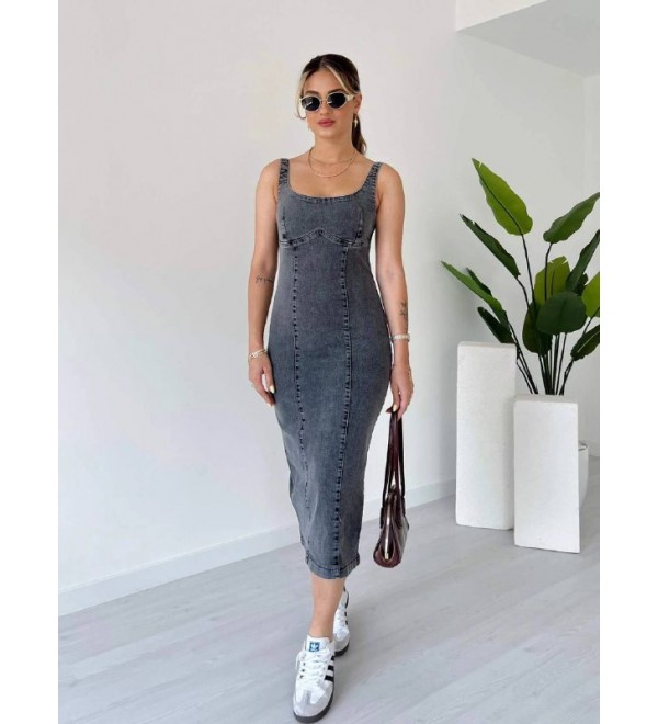 215085 LARCİVET ELBİSE DENİM