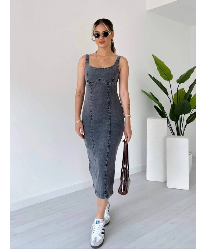 215085 LARCİVET ELBİSE DENİM