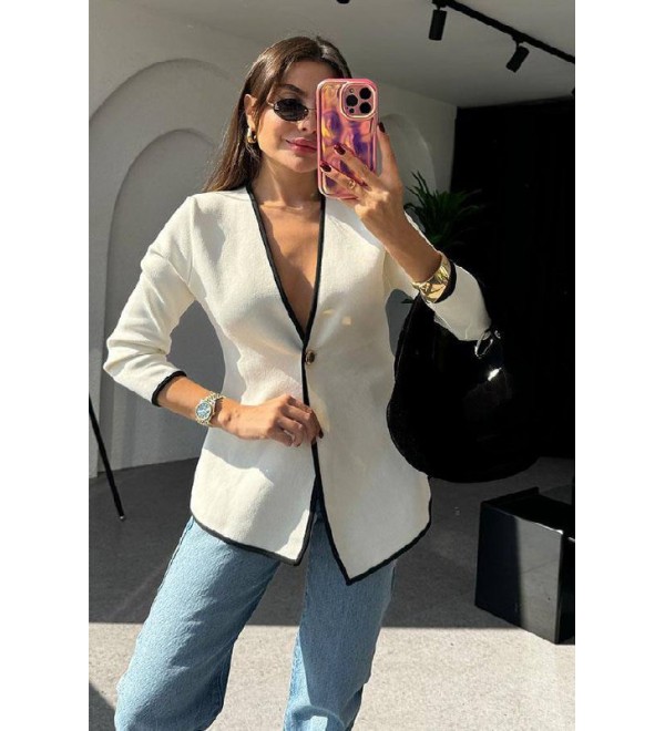 215285 WHITE CARDIGAN KNITWEAR