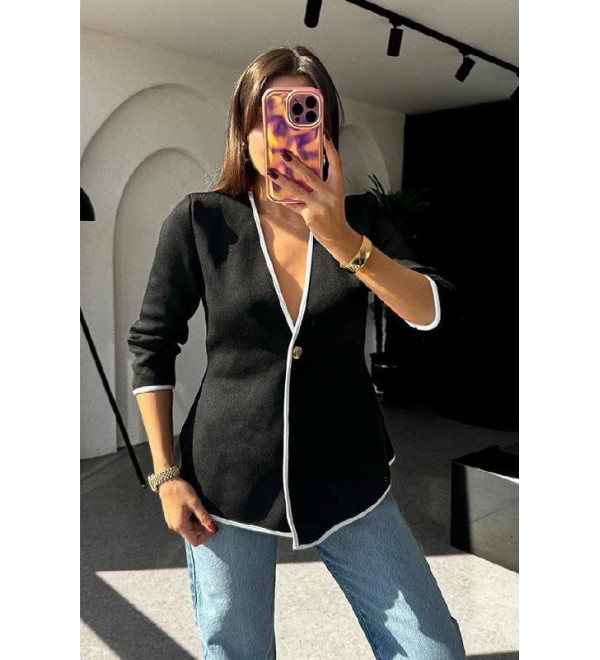 215286 BLACK CARDIGAN KNITWEAR