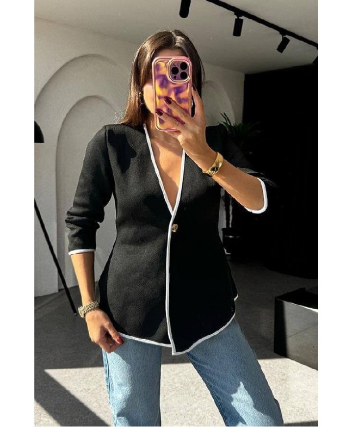 215286 SİYAH HIRKA TRİKO