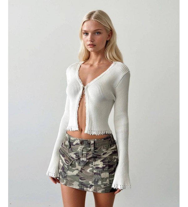 215340 WHITE CARDIGAN KNITWEAR