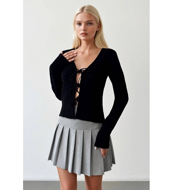 215346 BLACK CARDIGAN KNITWEAR