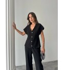 215367 SİYAH TAKIM KETEN