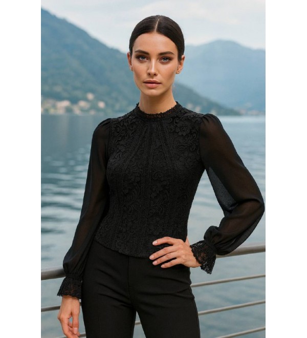 215395 BLACK BLOUSE